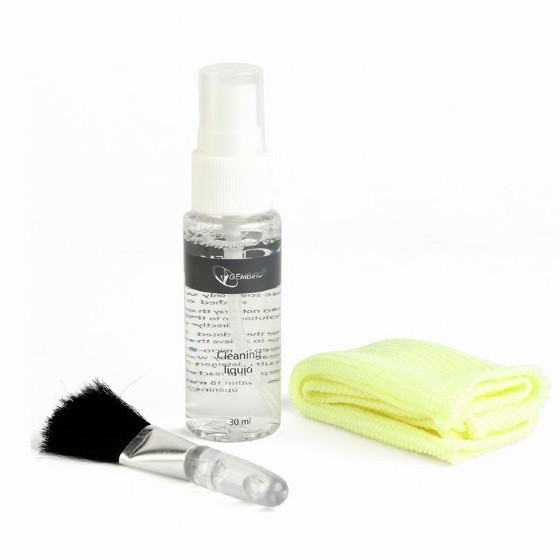 KIT curatare LCD 3-in-1 GEMBIRD, 1 solutie curatare 30ml, pensula, 1 servetel microfibra, 
