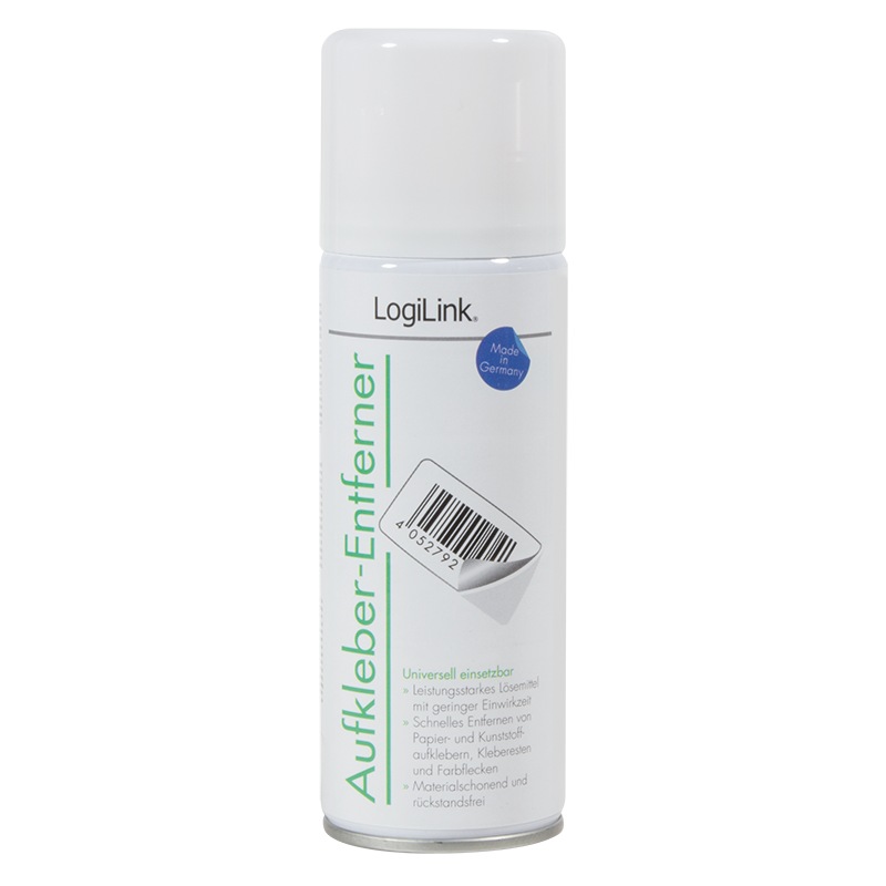SPRAY SOLVENT LOGILINK, 200ml, expunere scurta, pt. autocolante / plastic / adezivi / vopsea, 