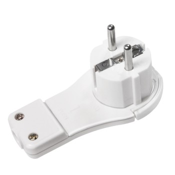 ADAPTOR in unghi drept LOGILINK, conectare prin Schuko (T), 16 A, fara protectie, alb, 