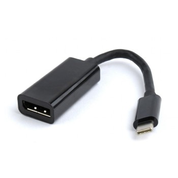 CABLU video GEMBIRD, adaptor USB 3.1 Type-C (T) la DisplayPort (M), 15cm, rezolutie maxima 4K UHD (3840 x 2160) la 60 Hz, negru, 