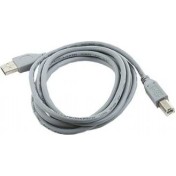 CABLU USB GEMBIRD pt. imprimanta, USB 2.0 (T) la USB 2.0 Type-B (T), 1.8m, conectori auriti, gri, 