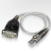 ADAPTOR USB ATEN, USB 2.0 (T) la Serial RS232 (9-pin)(T), 0.35 m, argintiu,