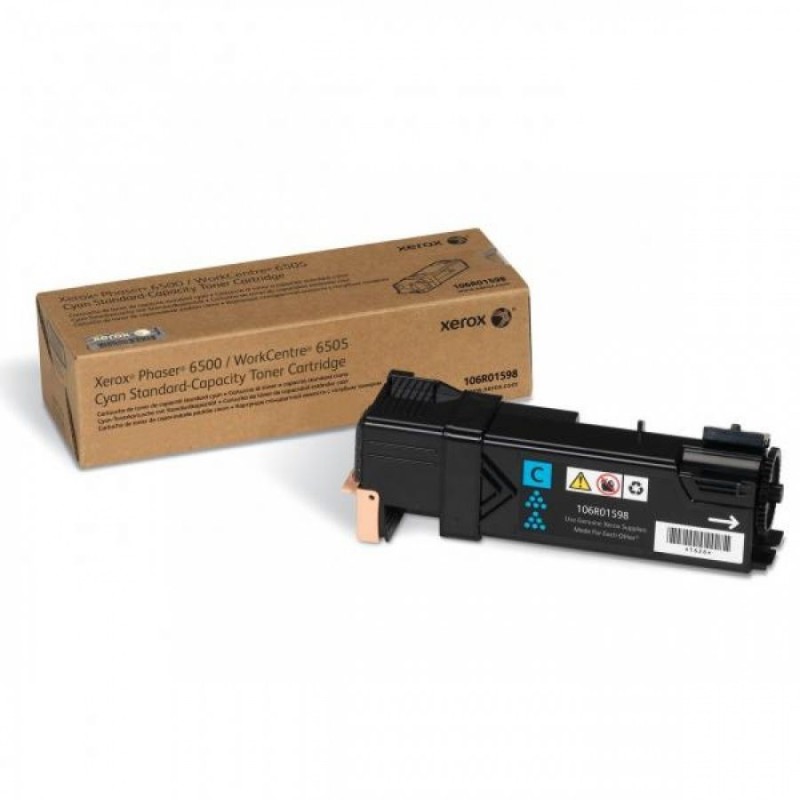 Toner Original Xerox Cyan, 106R01598, pentru Ph 6500|WC 6505, 1K, (timbru verde 1.2 lei) , 