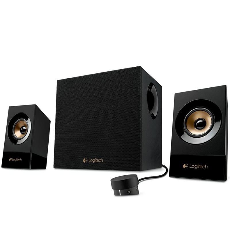 BOXE LOGITECH 2.1, RMS:  60W (2 x 15W, 30W), telecomanda cu fir, negre, 