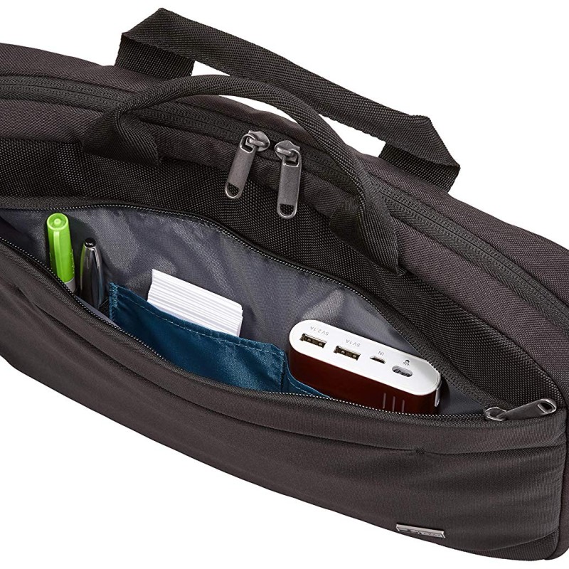 GEANTA CASE LOGIC, pt. notebook de max. 14 inch, 1 compartiment, buzunar frontal x 2, waterproof, poliester, negru, 