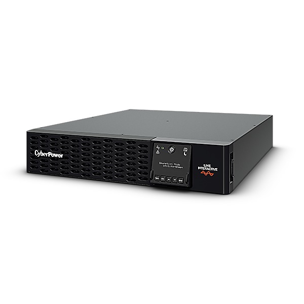 UPS CYBER POWER Line Int. cu sin. pura, cu management, Rack 2U, LCD, 2200VA/2200W, AVR, 8x IEC, baterie 4x 12V/9Ah, incarcare pana la 3h, USB, 2x RJ45, RS232, slot SNMP, APFC, EPO, hot-swapp, EBM, tehn. GreenPower, 