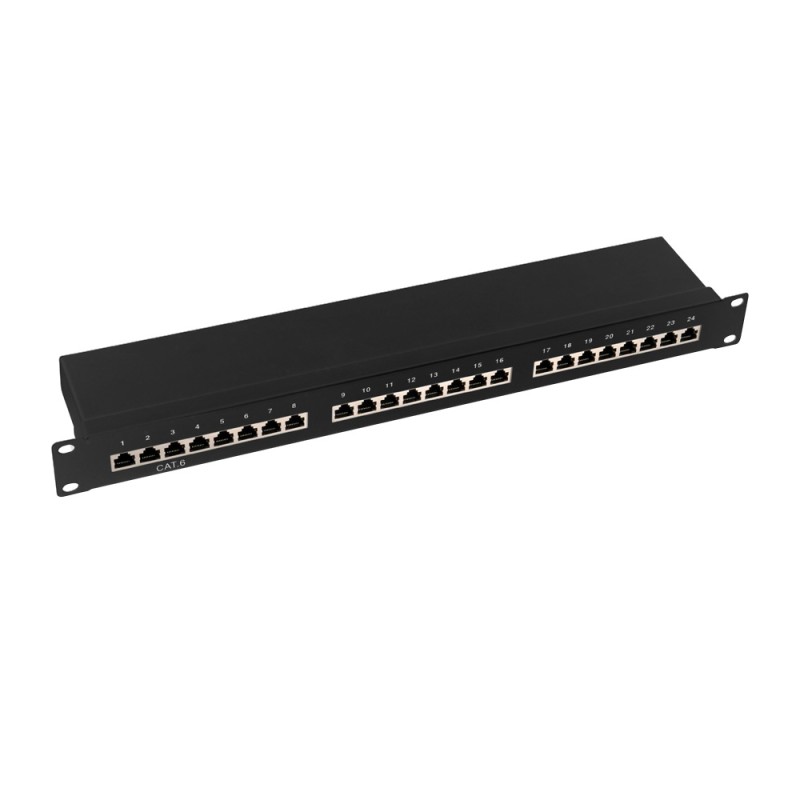 PATCH PANEL LOGILINK 24 porturi, STP, Cat6, 1U pentru rack 19