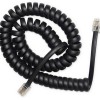CABLU TELEFONIC GEMBIRD 4P4C,  2m, RJ10, black, spiralat, 