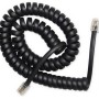 CABLU TELEFONIC GEMBIRD 4P4C,  2m, RJ10, black, spiralat, 