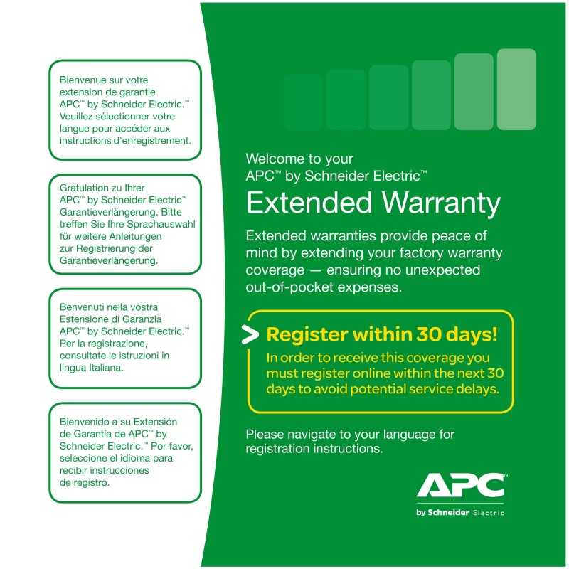 Extensie garantie APC 1 an pentru produs nou din seria BX, BE, BK, BR ,SC620I 