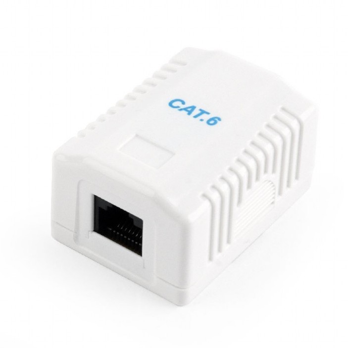 PRIZA RJ45 GEMBIRD Cat6. pt.  UTP, 1 x RJ45, include kit montare, white, 