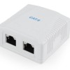 PRIZA RJ45 GEMBIRD Cat6. pt. FTP, 2 x RJ45, include kit montare, white, 