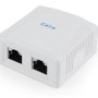 PRIZA RJ45 GEMBIRD Cat6. pt. FTP, 2 x RJ45, include kit montare, white, 