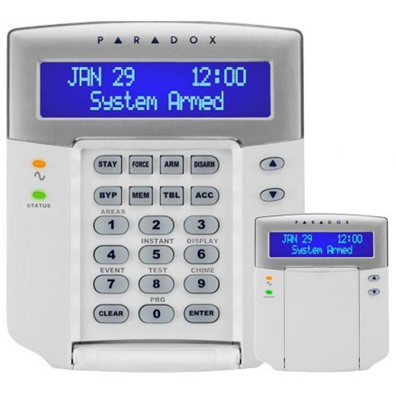 TASTATURA alarma Paradox, LCD 32 caractere, compatibila cu EVO192, etichete programabile, usita deprotectie, 