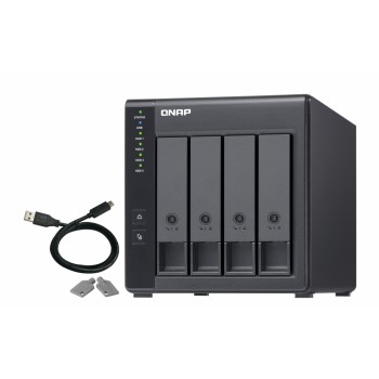 EXPANSION NAS QNAP, HDD x 4, capacitate maxima 24 TB, porturi USB Type C, 