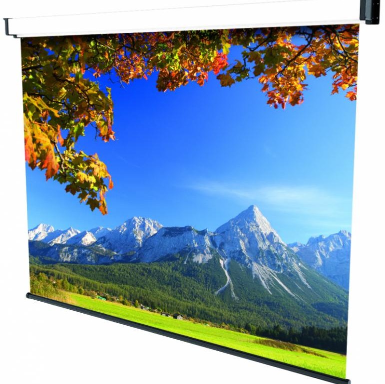 ECRAN proiectie SOPAR, manual, format 1 : 1, fixare perete | tavan, 200 x 210 cm, 