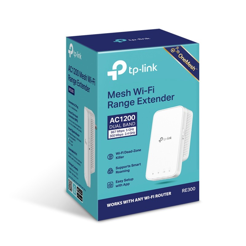 RANGE EXTENDER TP-LINK wireless dual band AC1200, 2.4GHz & 5GHz, 