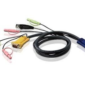CABLU KVM ATEN, convertor Serial la Video + USB+ Audio Plugs(Mic & Speaker), conector 1: SPHD-15 Male 