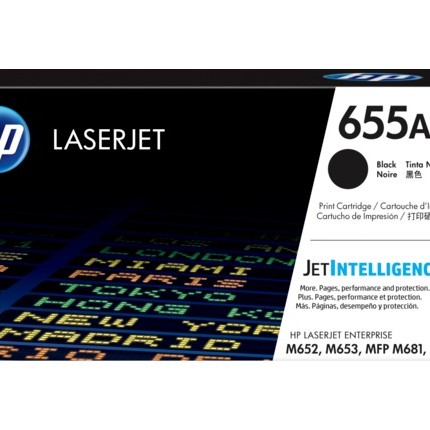 Toner Original HP Black, nr.655A, pentru Color LaserJet M652|M653|M681|M682, 12.5K, (timbru verde 1.2 lei) , 