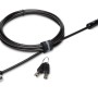 CABLU securitate KENSINGTON pt. notebook slot standard,cheie standard,conectare directa,1.8m, cablu otel ultra-carbon,permite pivotare si rotire, 