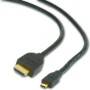 CABLU video GEMBIRD, adaptor HDMI (T) la Micro-HDMI (T), 1.8m, conectori auriti, negru, 