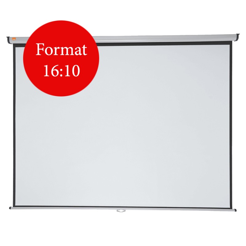 ECRAN proiectie  NOBO, manual, format 16 : 10, fixare perete | tavan, 150 x 104 cm, 