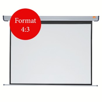 ECRAN proiectie  NOBO, electric, format 4 : 3, fixare perete | tavan, 160 x 120 cm, telecomanda, 