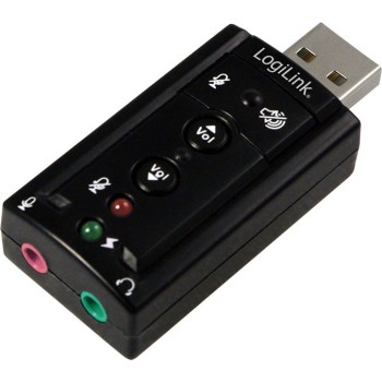 PLACA de SUNET Logilink, extern, 7.1, interfata USB 2.0, conectori 3.5 mm jack, 