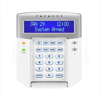 TASTATURA alarma Paradox, pe fir,LCD - 32 zone, compatibilitate: SP, MG Stay D;2 partitii;actualizare firmware local,utilizand 307USB si InField;1 zona de tastatura; 