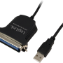 CABLU USB LOGILINK adaptor, USB 2.0 (T) la Paralel (Centronics 36-pin), 1.5m, conecteaza port USB cu imprimanta cu port paralel, negru, 