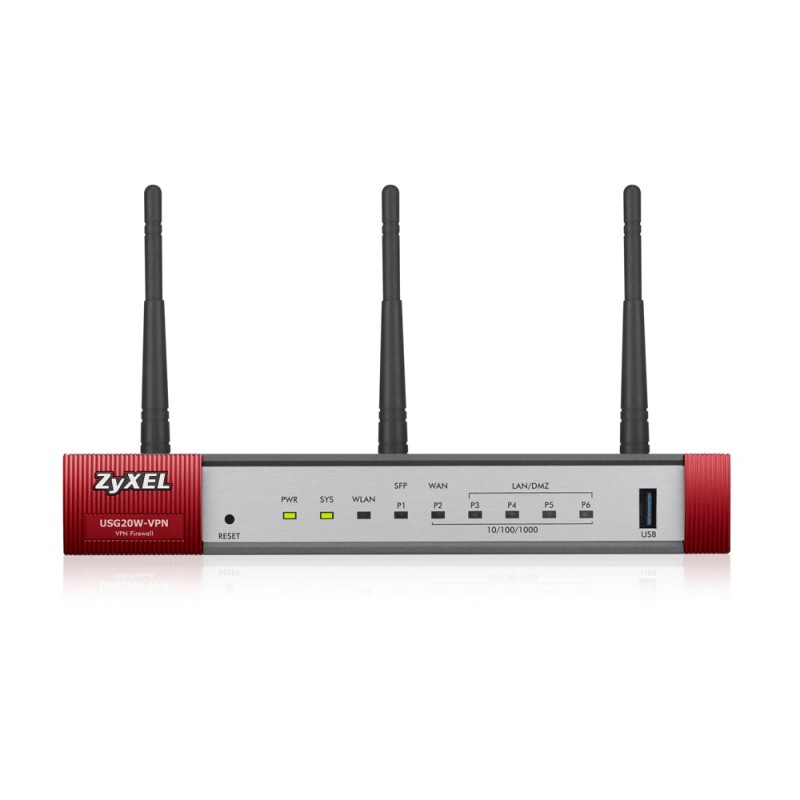 ROUTER ZYXEL ZyWall USG 20W, wired, port LAN 10/100/1000 x 4, port WAN 10/100/1000 x 1, 