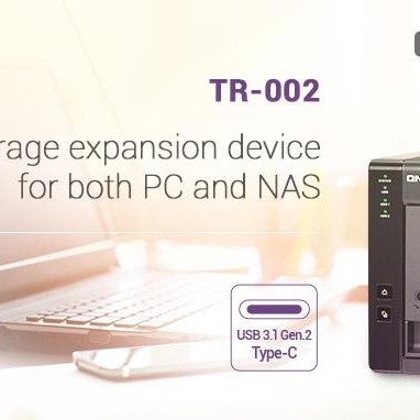 EXPANSION NAS QNAP, HDD x 2, capacitate maxima 16 TB, porturi USB Type C, 