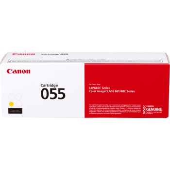 Toner Original Canon Yellow, CRG-055Y, pentru  I-Sensys LBP-663|LBP-664|MF-742|MF-744|MF-746, 2.1K, (timbru verde 1.2 lei) , 