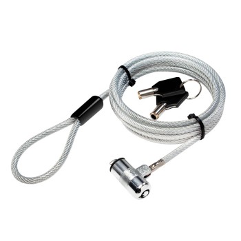 CABLU securitate LOGILINK pt. notebook, slot standard, 2 chei standard, 1.8m, cablu otel ultra-slim, permite pivotare si rotire cablu, 