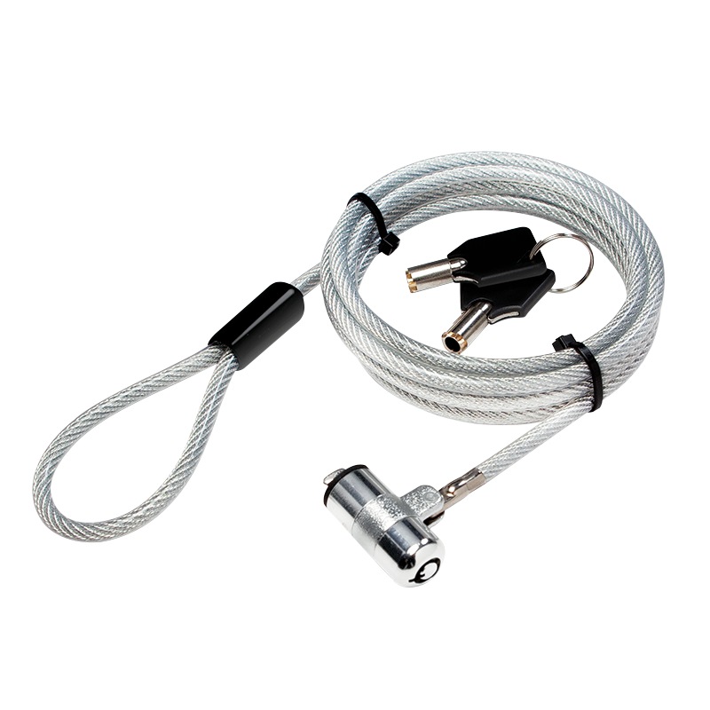 CABLU securitate LOGILINK pt. notebook, slot standard, 2 chei standard, 1.8m, cablu otel ultra-slim, permite pivotare si rotire cablu, 