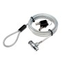 CABLU securitate LOGILINK pt. notebook, slot standard, 2 chei standard, 1.8m, cablu otel ultra-slim, permite pivotare si rotire cablu, 