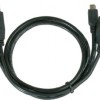 CABLU alimentare si date GEMBIRD, pt. smartphone, USB 2.0 (T) la Mini-USB 2.0 (T), 0.9m, conectori auriti, extra power socket USB 2.0 (T), negru, 