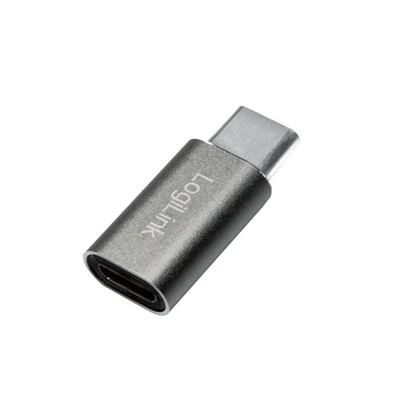 ADAPTOR LOGILINK, pt. smartphone, USB 3.0, USB Type-C (T) la Micro-USB (M), argintiu, 