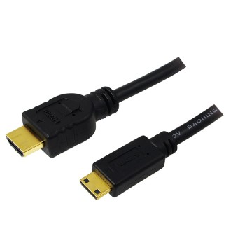 CABLU video LOGILINK, adaptor HDMI (T) la Mini-HDMI (Type C)(T), 1.5m, conectori auriti, rezolutie maxima 4K DCI (4096 x 2160) la 60 Hz, negru, 