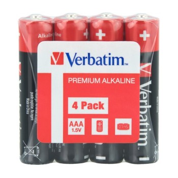 BATERIE VERBATIM  AAA (R3), 1.5V alcalina,  4 buc., shrink wrap 