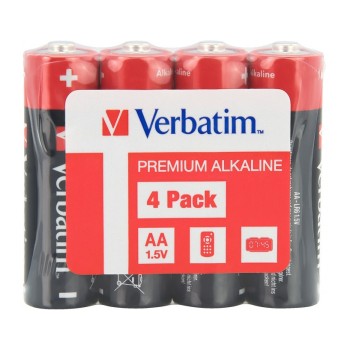 BATERIE VERBATIM  AA (R6), 1.5V alcalina,  4 buc., shrink wrap 