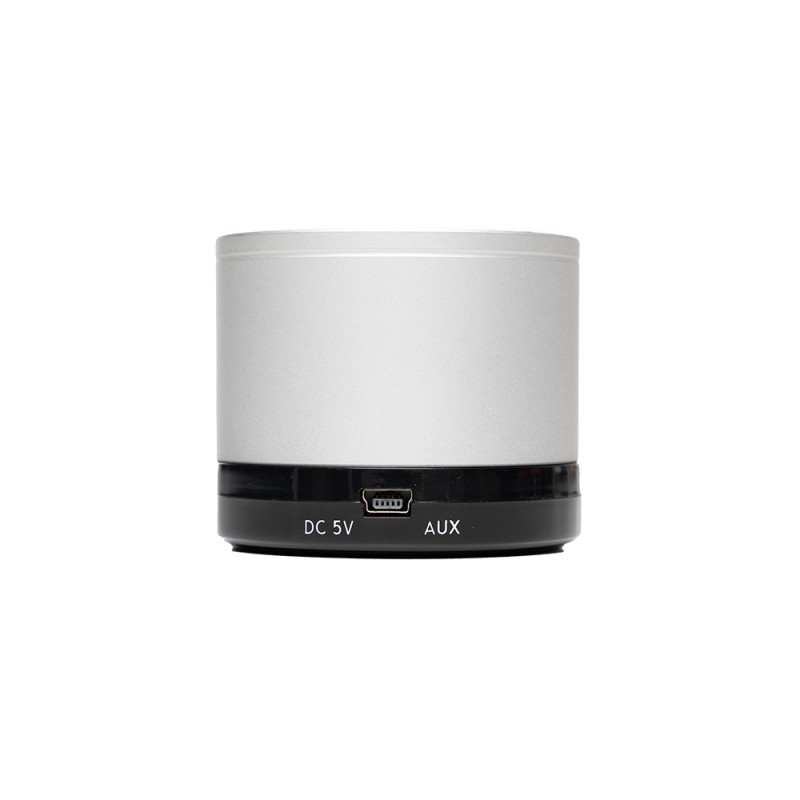 BOXA SPACER portabila bluetooth TOPPER, RMS:  3W, control volum, acumulator 520mAh, timp de functionare pana la 5 ore, distanta de functionare pana la 10m, incarcare USB, SILVER, 