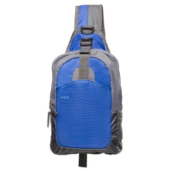 RUCSAC SPACER Sling, nylon,1 bretea, 2 compartimente principale,1 buzunar frontal,1 buzunar lateral, 35x18x7cm, water resistant, blue, 