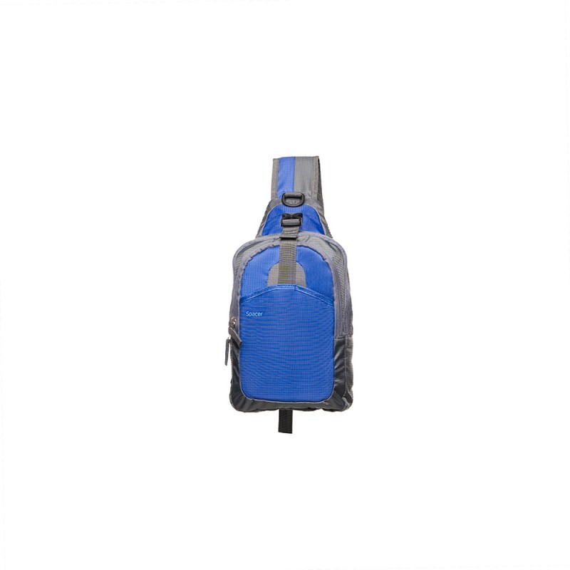 RUCSAC SPACER Sling, nylon,1 bretea, 2 compartimente principale,1 buzunar frontal,1 buzunar lateral, 35x18x7cm, water resistant, blue, 