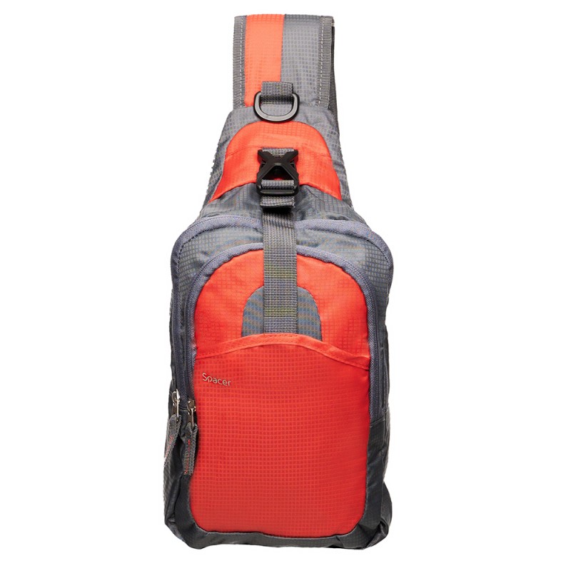 RUCSAC SPACER Sling, nylon,1 bretea, 2 compartimente principale,1 buzunar frontal, 1 buzunar lateral, 35x18x7cm, water resistant, red, 