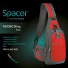 RUCSAC SPACER Sling, nylon,1 bretea, 2 compartimente principale,1 buzunar frontal, 1 buzunar lateral, 35x18x7cm, water resistant, red, 