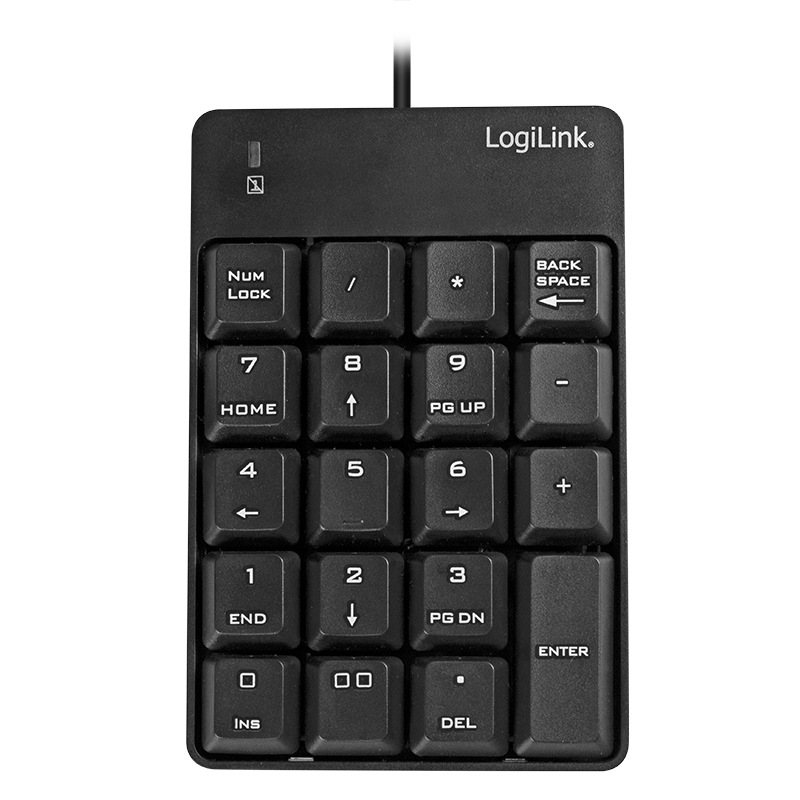 TASTATURA numerica  Logilink, USB, 19 taste, negru, 