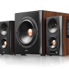 BOXE EDIFIER 2.1, RMS: 155W (2 x 10W, 2 x 30W, 1 x 75W), bluetooth, telecomanda wireless, woofer wireless, volum, bass, treble, optical, coaxial, brown, 