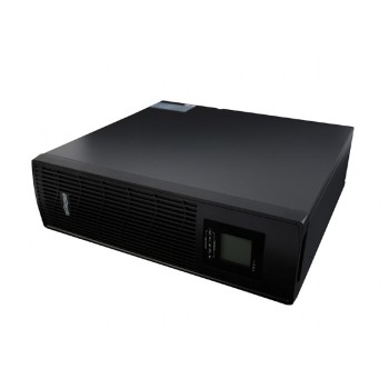 UPS GEMBIRD Line Int. cu sin. pura, cu management, Rack 3U, LCD, 2000VA/1600W, AVR, 1x Schuko + 6x IEC, baterie 3x 12V/9Ah, incarcare pana la 12h, USB, 2x RJ11, slot SNMP, ext. bat., 