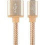 CABLU alimentare si date GEMBIRD, pt. smartphone, USB 2.0 (T) la Lightning (T), 1.8m, premium, conectori auriti, cablu cu impletire din bumbac, auriu, 